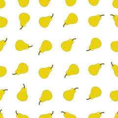 Wall Mural - seamless pattern with Pear Fruit