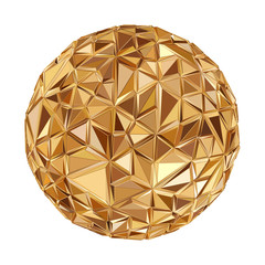 Poster - Geometric Disco ball Isolated. Holidays Background