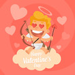 Love Cupid sitting on cloud