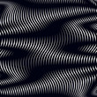 Moire pattern, op art background. Relaxing hypnotic backdrop 