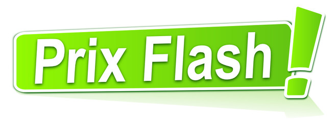 Sticker - prix flash sur étiquette verte