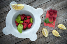 Fresh Raspberries With Basil And Lemon