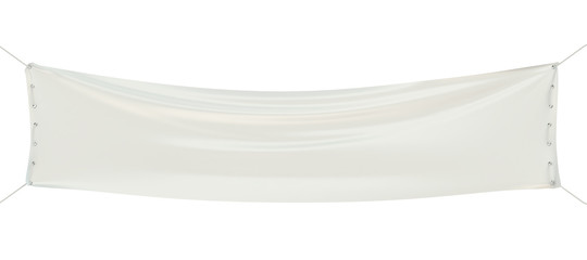empty white banner