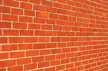 Red Brick Wall Perspective View