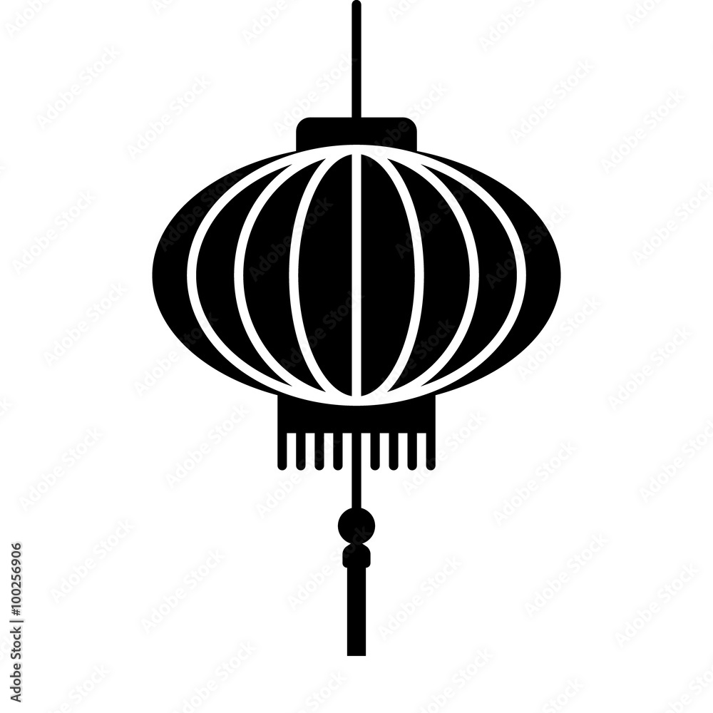 Chinese lantern festival flat icon for apps and websites Stock Vector ...