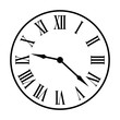 © martialred - Old fashion vintage clock face line art icon for apps and websites