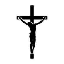 Crucifix / Crucifixion Of Jesus Christ Flat Icon For Religious Apps And Websites