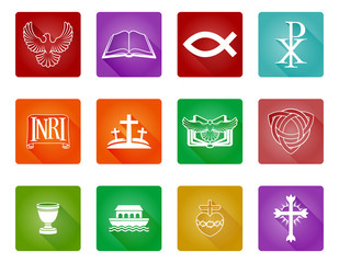 Wall Mural - Christian Icon Symbols