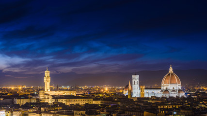 Canvas Print - Evening light over beautiful Florence, Italy