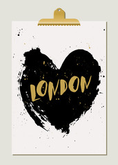 Sticker - Black Heart London Poster