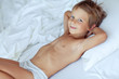 © nuzza11 - happy little boy in morning bed