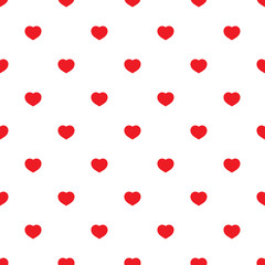 Wall Mural - red hearts seamless pattern on white background. fashion love graphics design. modern stylish textur