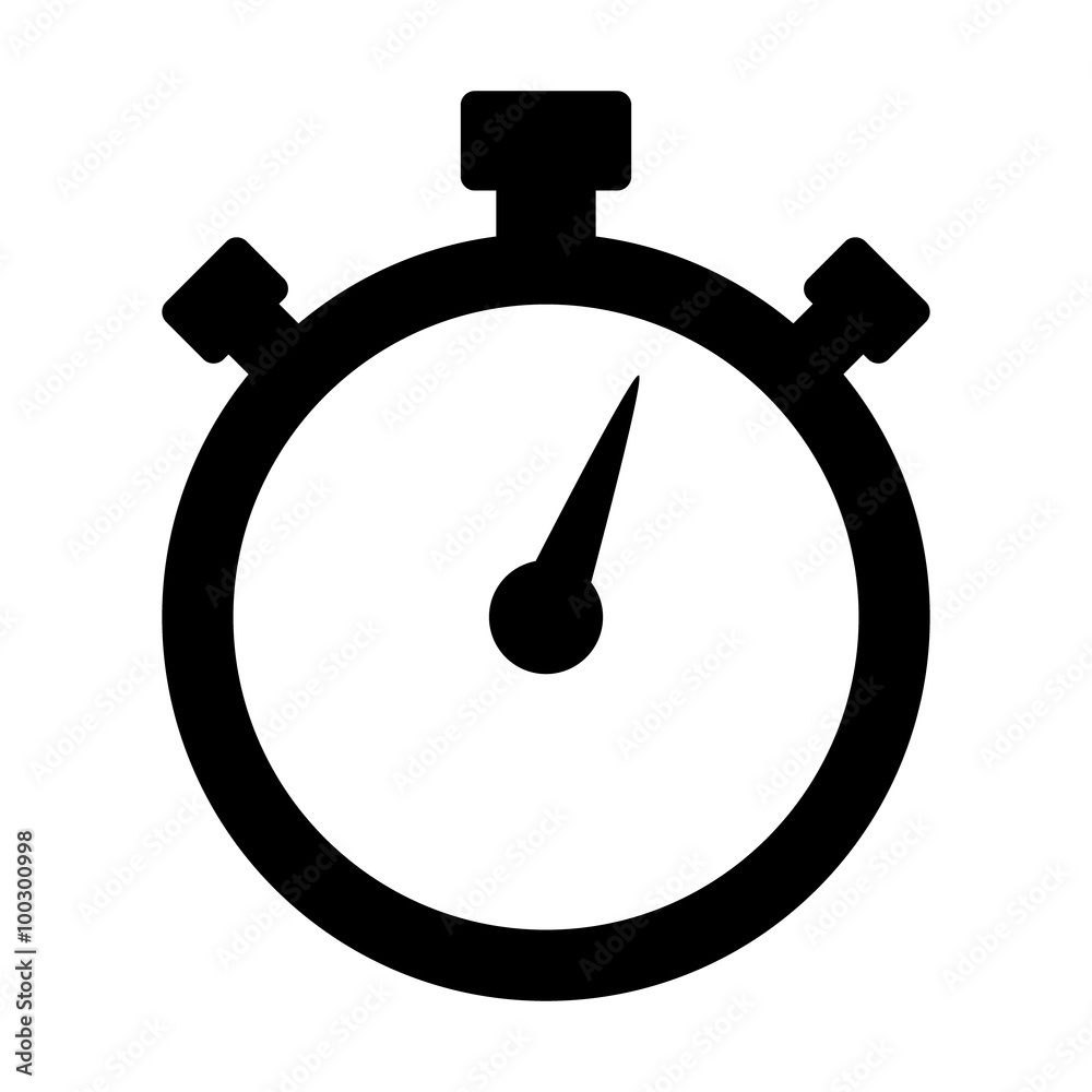 Simple stopwatch timer flat icon for apps and websites Stock Vector ...