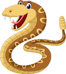 Poster - illustration of Cartoon rattlesnake