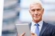 © Sergey Nivens - Senior businessman holding touchpad