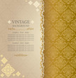 Vintage background, antique greeting card, ornamental pattern template for design