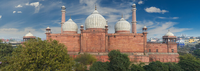 Fototapete - Jama Masjid Mosque, Old Delhi, India.