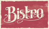 Fototapeta  - Bistro restaurant hand drawn calligraphic sign design