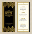 © kraphix - Restaurant or cafe menu design template with vintage retro art deco frame