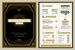 © kraphix - Restaurant or cafe menu cover design template with vintage retro