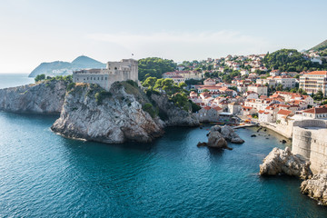 Canvas Print - Fort Lovrijenac seen from Walls of Dubrovnik, Croatia