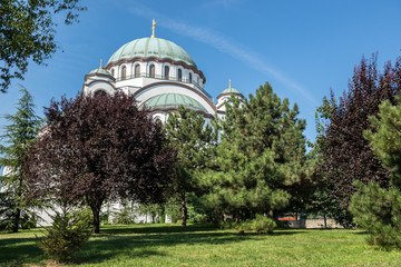 Wall Mural - Church of Saint Sava in Belgrade city, Serbia