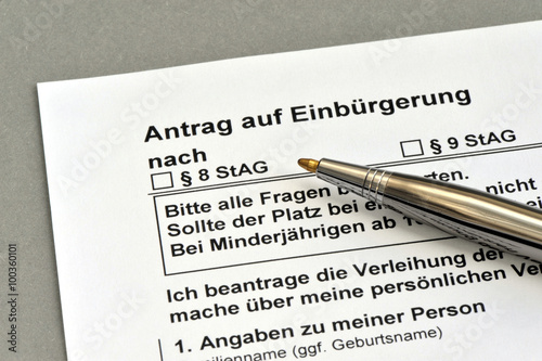 Antrag Für Die Deutsche Staatsangehörigkeit Antrag auf Einbürgerung, Einbürgerung, Antrag, Einbürgerungsantrag