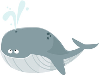 Wall Mural - grande baleine bleue