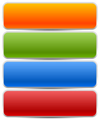 Poster - Long, horizontal button, banner backgrounds in several colors wi