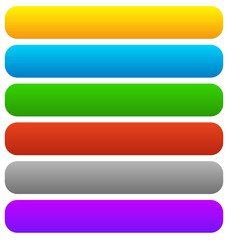 Aufkleber - Empty button, banner backgrounds, horizontal rectangles with rou