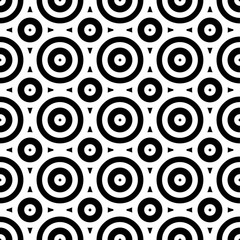 Aufkleber - Simple seamless geometric pattern with circles. Repeatable monoc