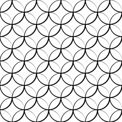Aufkleber - Repeatable monochrome pattern with circles. Minimal abstract bac