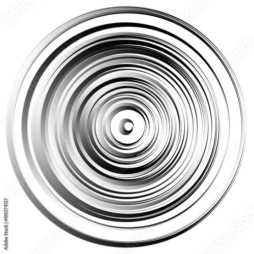Circular ripple effect isolated on white / Random circles abstra Stock ...