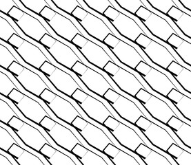 Poster - Seamlessly repeatable abstract, monochrome grid, mesh pattern. E