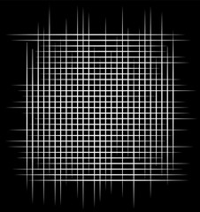 Aufkleber - Intersecting lines, mesh, grid monochrome vector graphics.