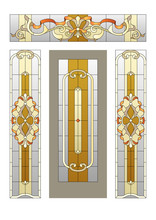 Doorway With A Stained-glass 