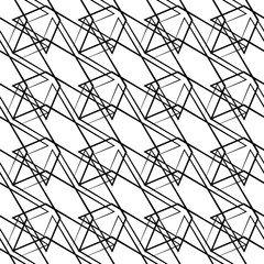 Poster - Geometric repeatable pattern. Abstract monochrome background. Ve