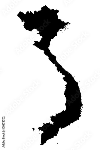 Fotomural Vietnam map on white background vector