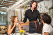 Modern restaurant cafe hip trendy friendly service artisan server waitress