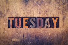 Tuesday Concept Wooden Letterpress Type