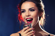© Africa Studio - Young pretty woman singing, close up