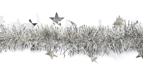 Wall Mural - Line of a tinsel garland isolated