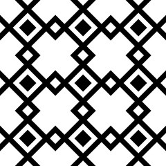 Leinwandbilder - Square pattern. Seamlessly repeatable monochrome background with