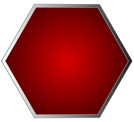 Wall Mural - Empty, blank stop sign isolated on white. Vector illustration.