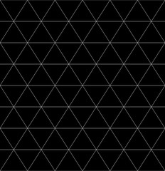 Aufkleber - Seamless monochrome pattern with triangles, rhomb or octagon sha