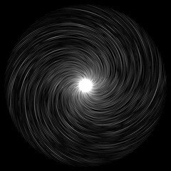 Poster - Abstract swirly shape. Black and white vector.