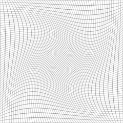 Leinwandbilder - Intersecting lines with rotating distortion. Abstract texture.