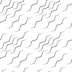 Poster - wavy lines seamless pattern. abstract monochrome vector backgrou
