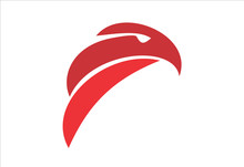 Red Eagle Head Artistic And Simplified Logo