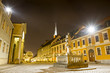 Night photo of illuminated Ostrów Tumski, Wroclaw, Poland